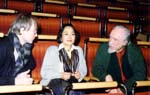Conlon Nancarrow mit Yoko und Herbert Henck in der Kölner Phiharmonie 1988